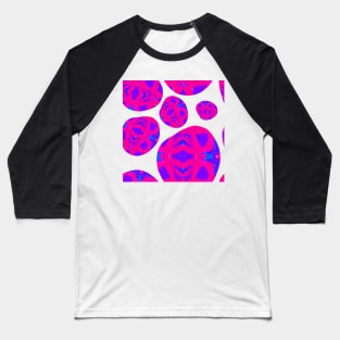 Pink, Blue and Purple bubbles pattern Baseball T-Shirt